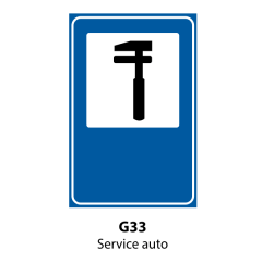 Service auto, Indicator rutier | Semn de circulatie