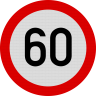 Limitare de viteza 60km, Indicator rutier | Semn de circulatie