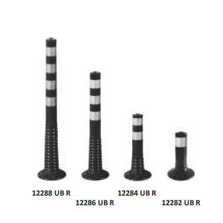 Stalp negru din cauciuc inaltime 45cm, TPU