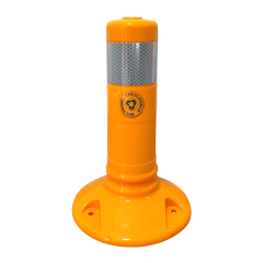 Stalp galben din cauciuc inaltime 30cm, TPE