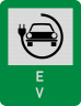 Stație Încărcare Electrică - VERDE - Indicator rutier - Semn de Circulație Metalic 65x50cm