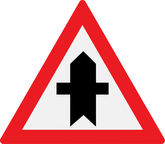 Intersectie cu un drum fara prioritate (A35), Indicator rutier | Semn de circulatie