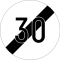 Sfarsitul limitarii de viteza, 30km, Indicator rutier | Semn de circulatie