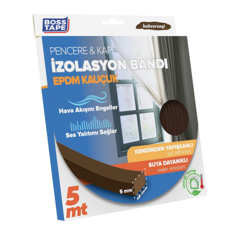 Banda EPDM, etansare si izolare, MARO, 15mm x 5m, adeziva, pentru usi si ferestre