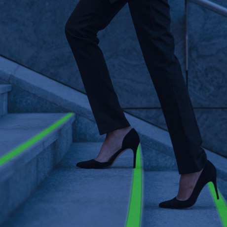 Banda Antialunecare Fosforescenta, rola 25mm x 25m