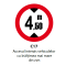 Accesul interzis vehiculelor cu înălţimea mai mare de 4,50m, Indicator rutier