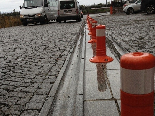 Stalp portocaliu din cauciuc inaltime 30cm, TPU