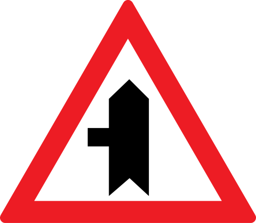 Intersectie cu un drum fara prioritate (A37), Indicator rutier | Semn de circulatie