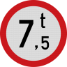 Accesul interzis vehiculelor avand masa mai mare de 7,5 tone, Indicator rutier | Semn de circulatie