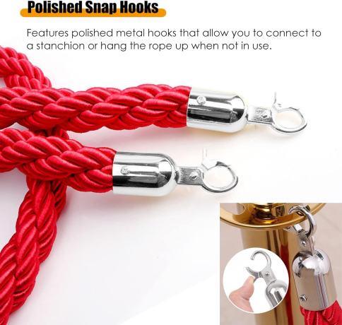 Cordon delimitare roșu cu două carabine argintii