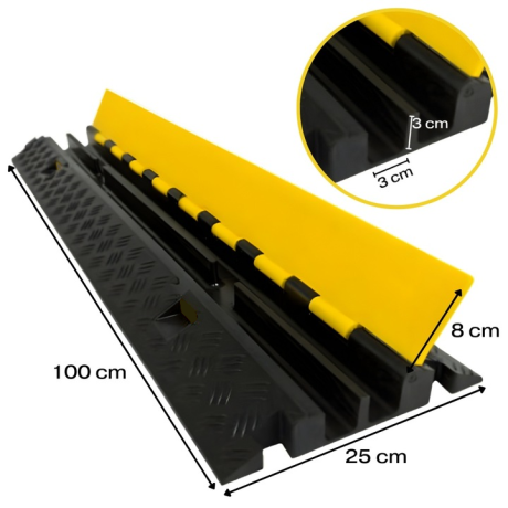 Rampa de protectie pentru cabluri, 2 canale