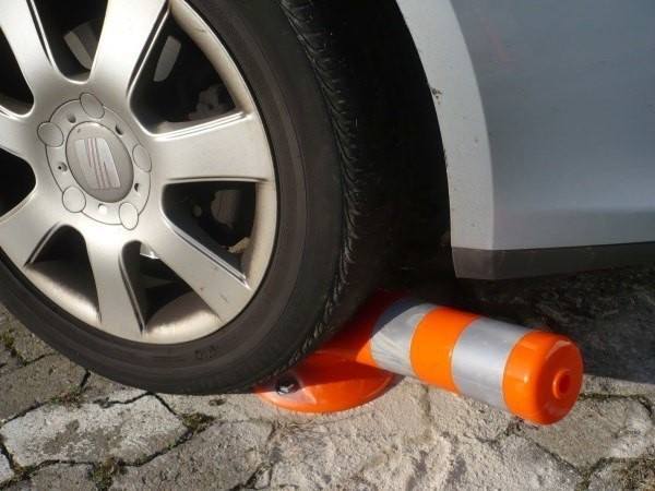 Stalp portocaliu din cauciuc inaltime 75cm, TPU