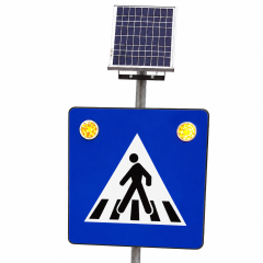 Indicator cu LED Trecere de pietoni și panou fotovoltaic