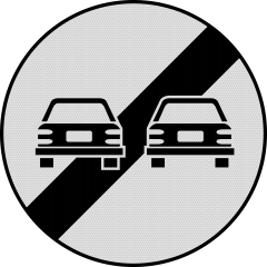 Sfarsitul interzicerii de a depasi C37, Indicator rutier | Semn de circulatie