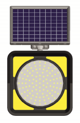 Indicator rutier solar cu leduri pentru avertizarea zonelor cu lucrari