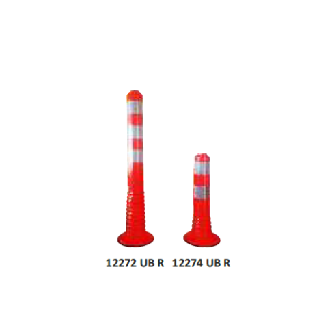 Stalp portocaliu din cauciuc inaltime 70cm, soclu cu filet integrat, material TPE