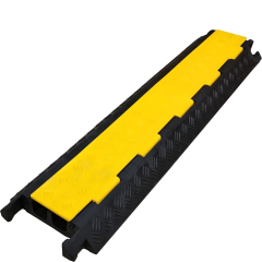 Rampa de protectie pentru cabluri, 2 canale cu Ø 3cm, PREMIUM