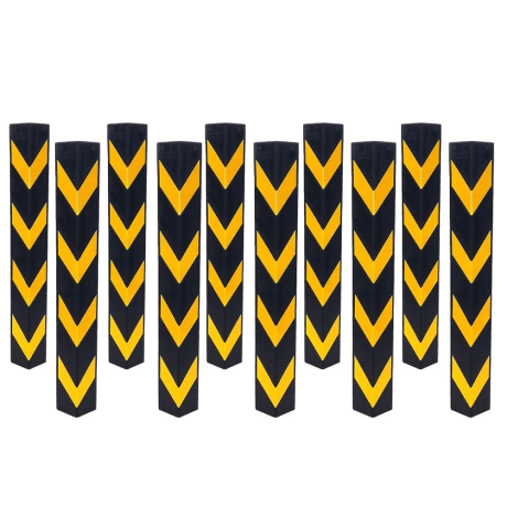 Colțare Protecție Perete Parcare, 10x80cm, Set 10 buc.