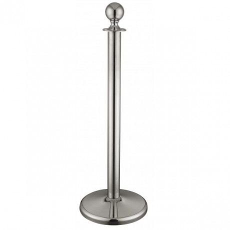 Stâlp delimitare argintiu fără cordon 