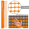 Plasa imprejmuire lucrari 1m x 50 metri, 90 gr/mp, ochiuri 4x7cm, Portocaliu Intens