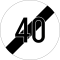 Sfarsitul limitarii de viteza, 40km, Indicator rutier | Semn de circulatie