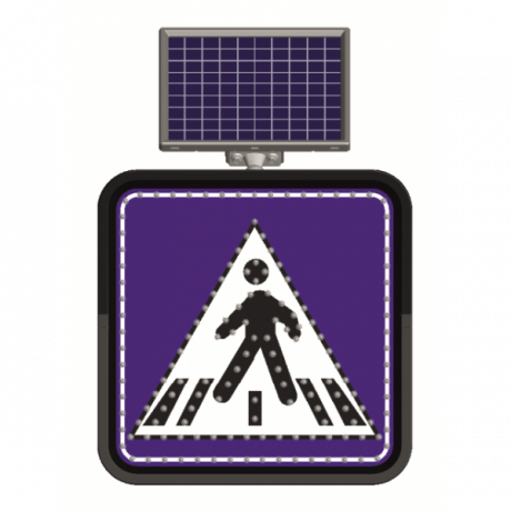 Indicator rutier solar cu leduri pentru semnalizararea trecerilor de pietoni