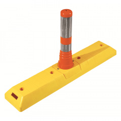 Separator de sensuri cu stalp flexibil portocaliu, inaltime 45cm