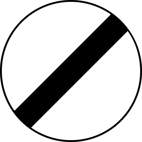 Sfarsitul tuturor restrictiilor C35, Indicator rutier | Semn de circulatie