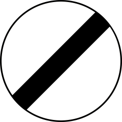Sfarsitul tuturor restrictiilor C35, Indicator rutier | Semn de circulatie