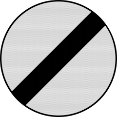 Sfarsitul tuturor restrictiilor C35, Indicator rutier | Semn de circulatie