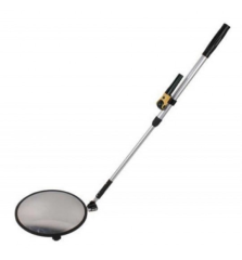 Oglinda de control auto, maner aluminiu, lanterna, diametru oglinda 30cm