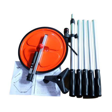 Oglinda de control auto, maner aluminiu, lanterna, diametru oglinda 30cm