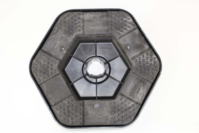 Stalp mobil cu benzi reflectorizante si greutate 3.7kg, diametru Ø 6.3cm, galben-negru