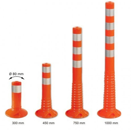 Stalp portocaliu din cauciuc inaltime 30cm, TPE