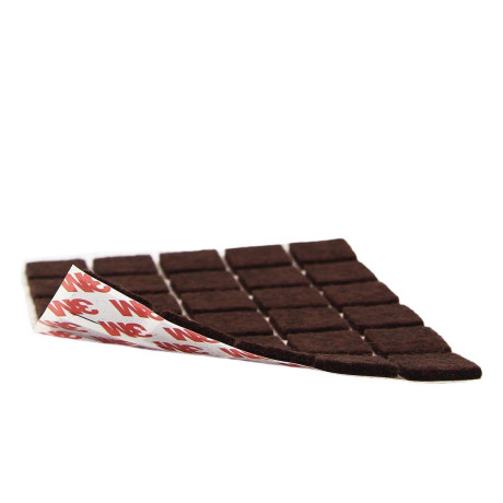 Protectii autoadezive 3M pentru pardoseala, forma patrata, 25 mm, maro, set 40 bucati