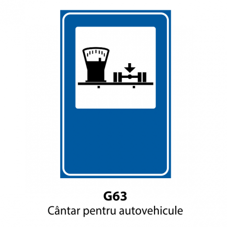 Cantar pentru autovehicule, Indicator rutier | Semn de circulatie