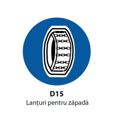 Lanturi pentru zapada, Indicator rutier | Semn de circulatie