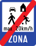 Sfarsitul zonei rezidentiale, Indicator rutier | Semn de circulatie