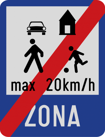 Sfarsitul zonei rezidentiale, Indicator rutier | Semn de circulatie