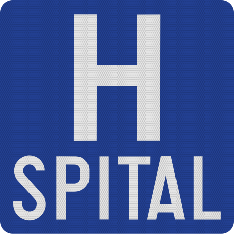 Spital, Indicator rutier | Semn de circulatie