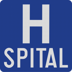 Spital, Indicator rutier | Semn de circulatie