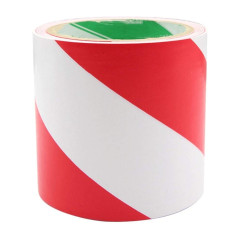 Banda adeziva pentru marcare, 10cm x 30m, alb/rosu