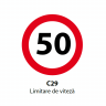 Limitare de viteza 50km, Indicator rutier | Semn de circulatie