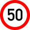 Limitare de viteza 50km, Indicator rutier | Semn de circulatie