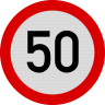 Limitare de viteza 50km, Indicator rutier | Semn de circulatie