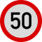 Limitare de viteza 50km, Indicator rutier | Semn de circulatie