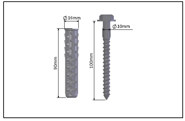 SET Diblu si Surub pentru limitatoare, stalpi, blocatoare parcare