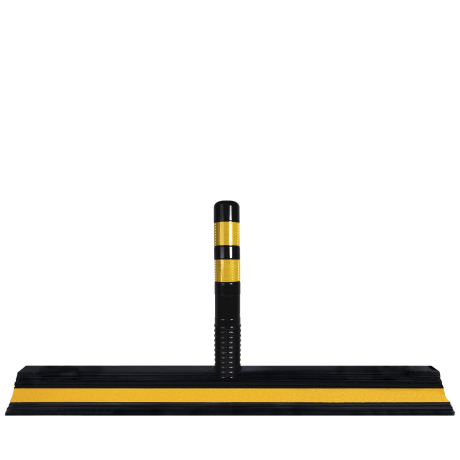 Separator De Sens Cu Stalp Negru Flexibil, Reflectorizante 45cm