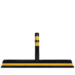 Separator De Sens Cu Stalp Negru Flexibil, Reflectorizante 45cm