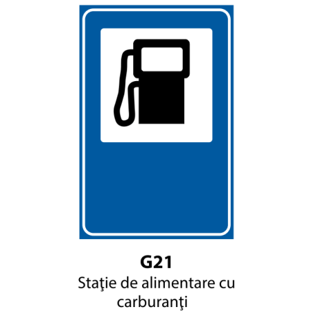 Statie de alimentare cu carburanti, Indicator rutier | Semn de circulatie
